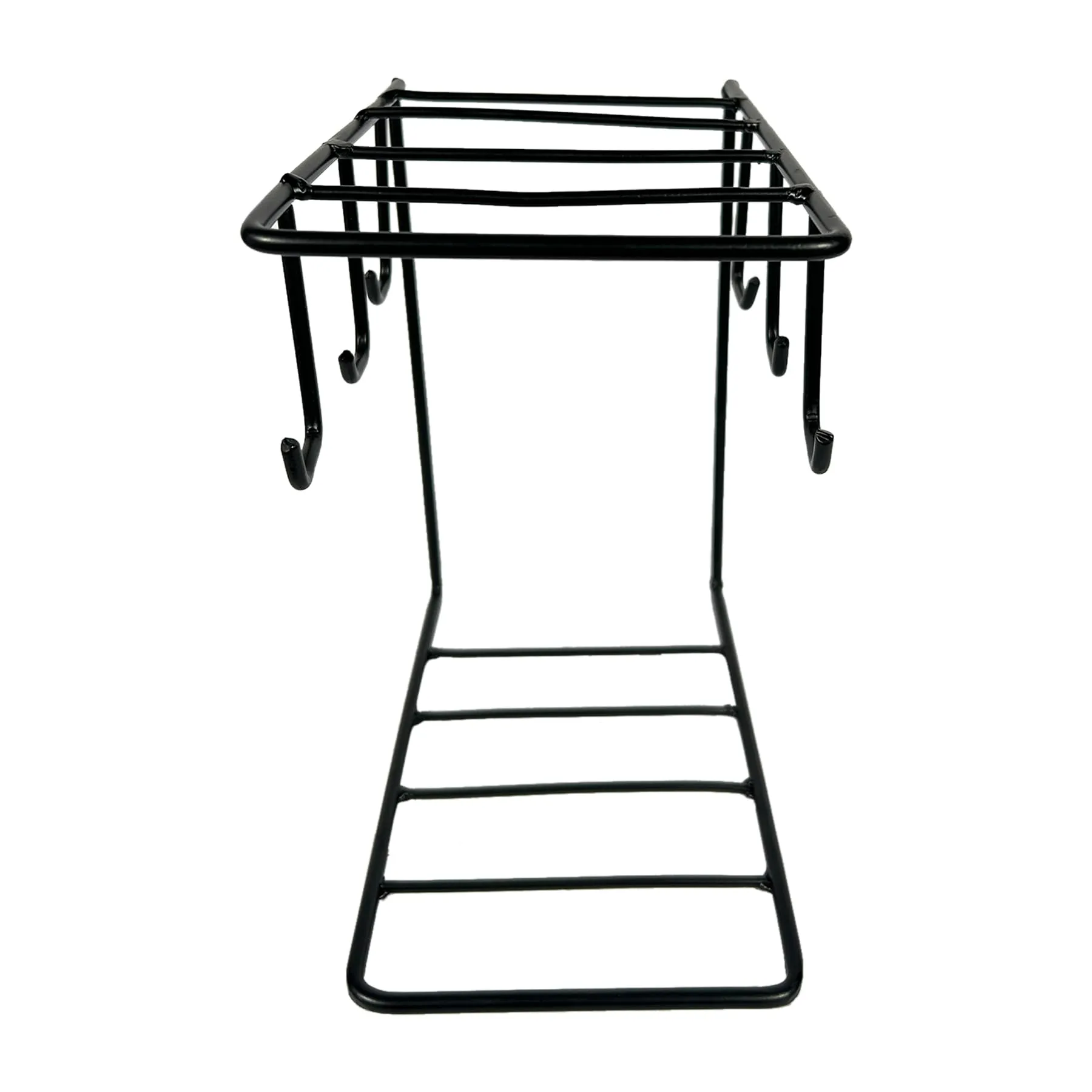 Kuber Industries Kitchen Stand | Cup & Plate Stand for Kitchen | Coffee and Tea Mug Holder | Plate Stand for Kitchen with 6 Hooks | Organizer for Kitchen | Stand Hanger | Black