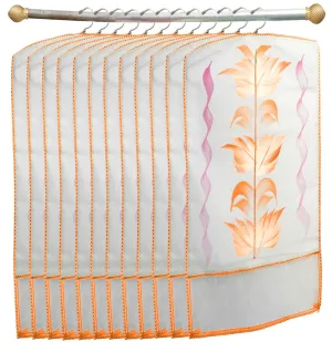 Kuber Industries Printed 12 Piece Non Woven Hanging Saree Cover Wardrobe Organiser (Orange) -CTKTC038907