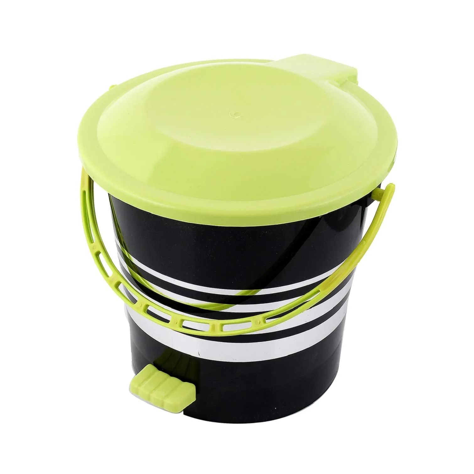 Kuber Industries Step-On Pedal Dustbin|Small Dustbin For Kitchen|Garbage Bin with Handle|Capicity 5 Liters (Green)