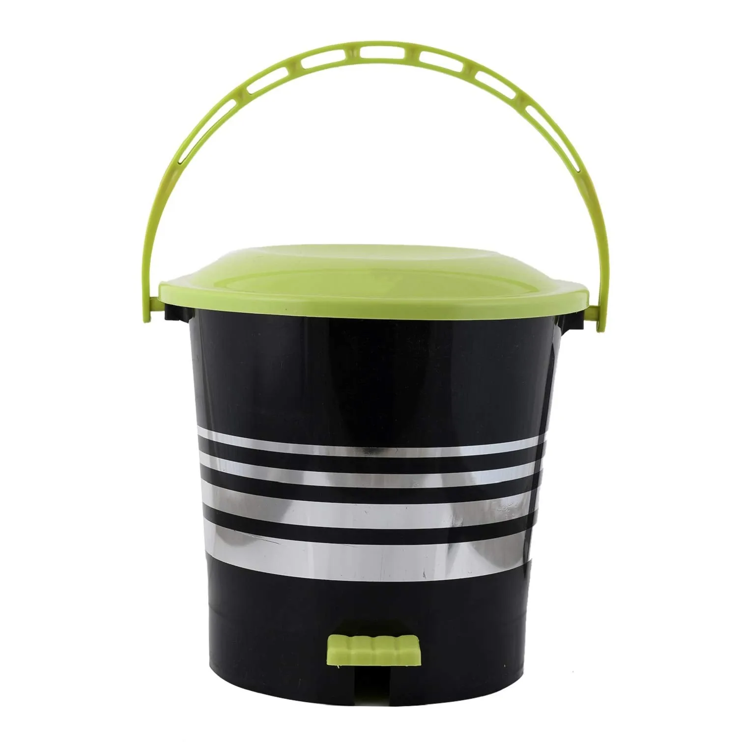 Kuber Industries Step-On Pedal Dustbin|Small Dustbin For Kitchen|Garbage Bin with Handle|Capicity 5 Liters (Green)