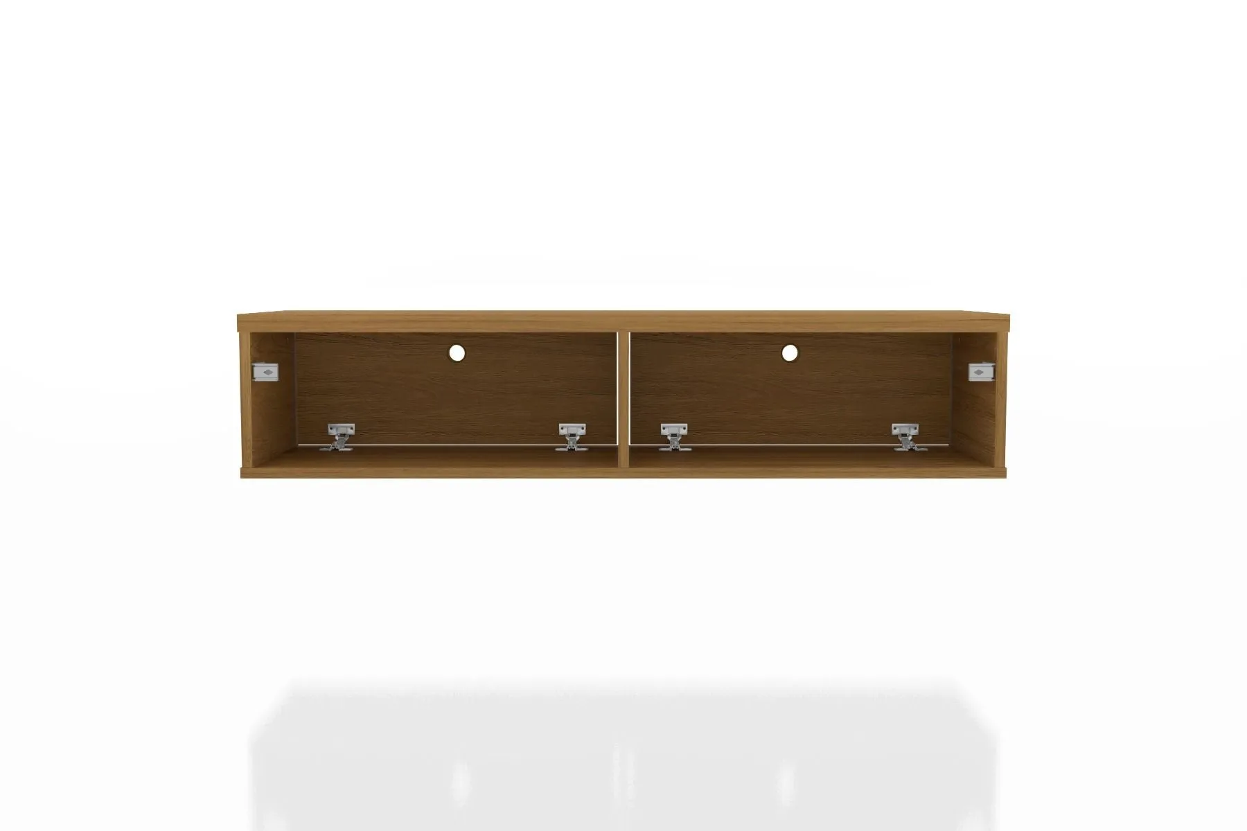 Liberty 42.28 Mid-Century Modern Floating Entertainment Center with 2 Shelves in Cinnamon