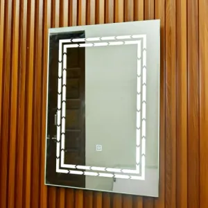 Lighted Wall Mirror with LED Lights for Bathroom, Bedroom, Living Room, Kitchen, Dining Room