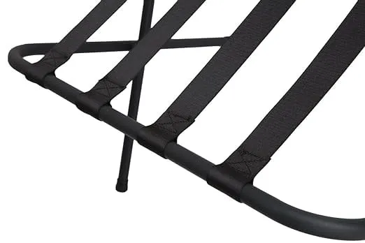 Luggage Rack with Nylon Strap Shelf for Shoes, Accessories, Strong Bearing Sturdy Metal Suitcase Rack Furniture Bag Stand Household Storage Organizer for Bedroom Hotel Guest Room L15