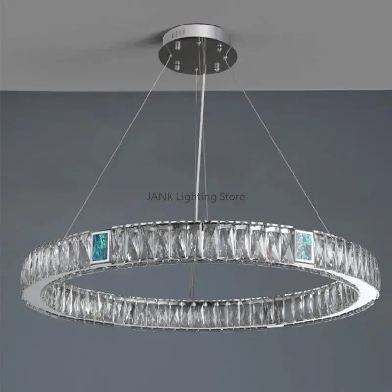 Mansion Crystal Shell Chandelier: Luxe LED Pendant Lights for Living Room