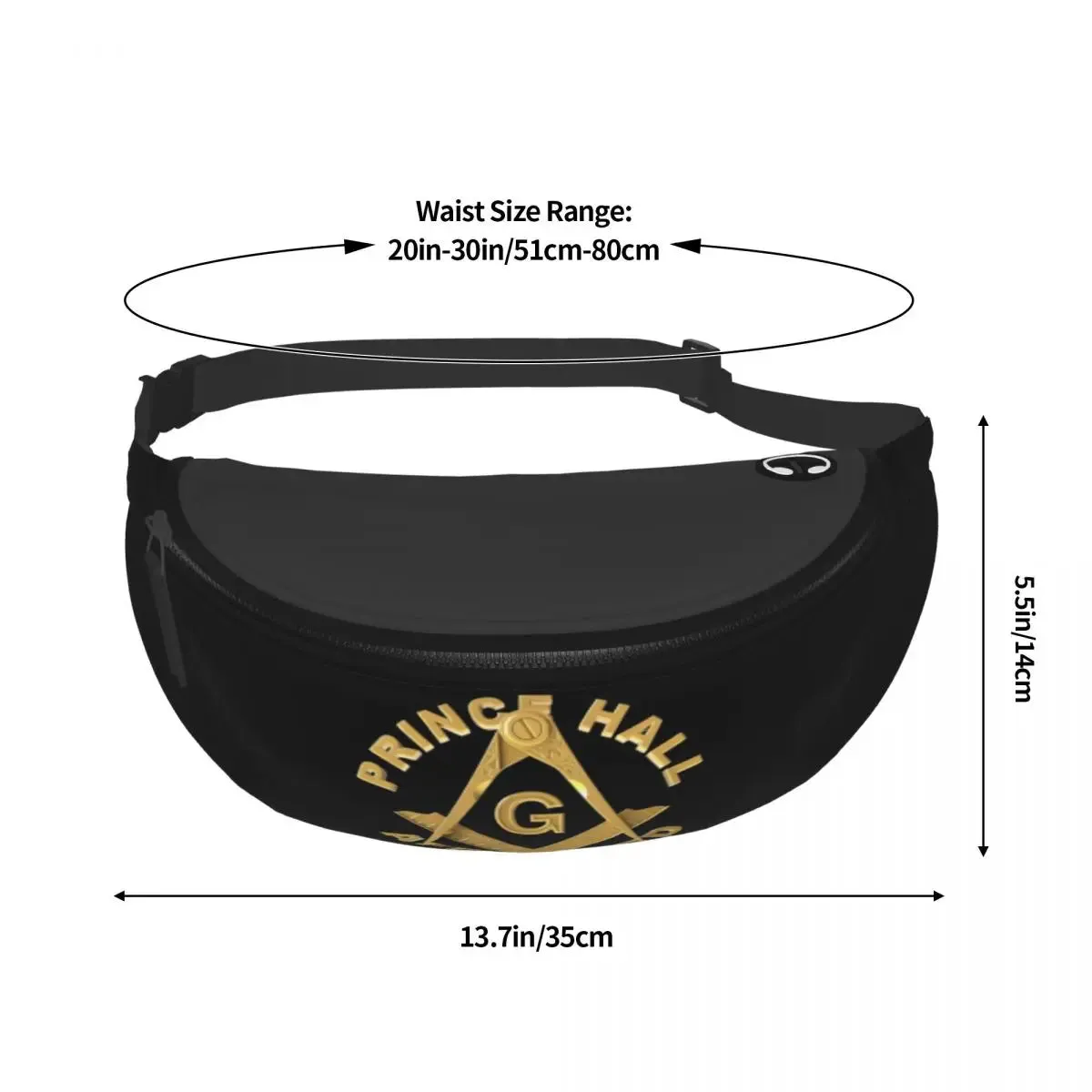 Master Mason Blue Lodge Sling Bag - Gold Prince Hall Affiliated Design