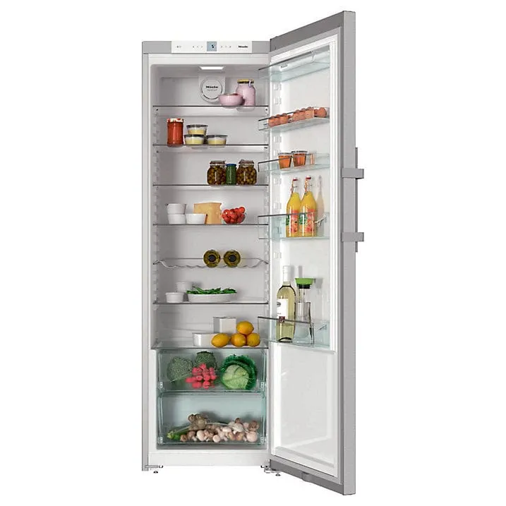 Miele K28202 Freestanding Fridge, A   Energy Rating, 60cm Wide, Clean Steel