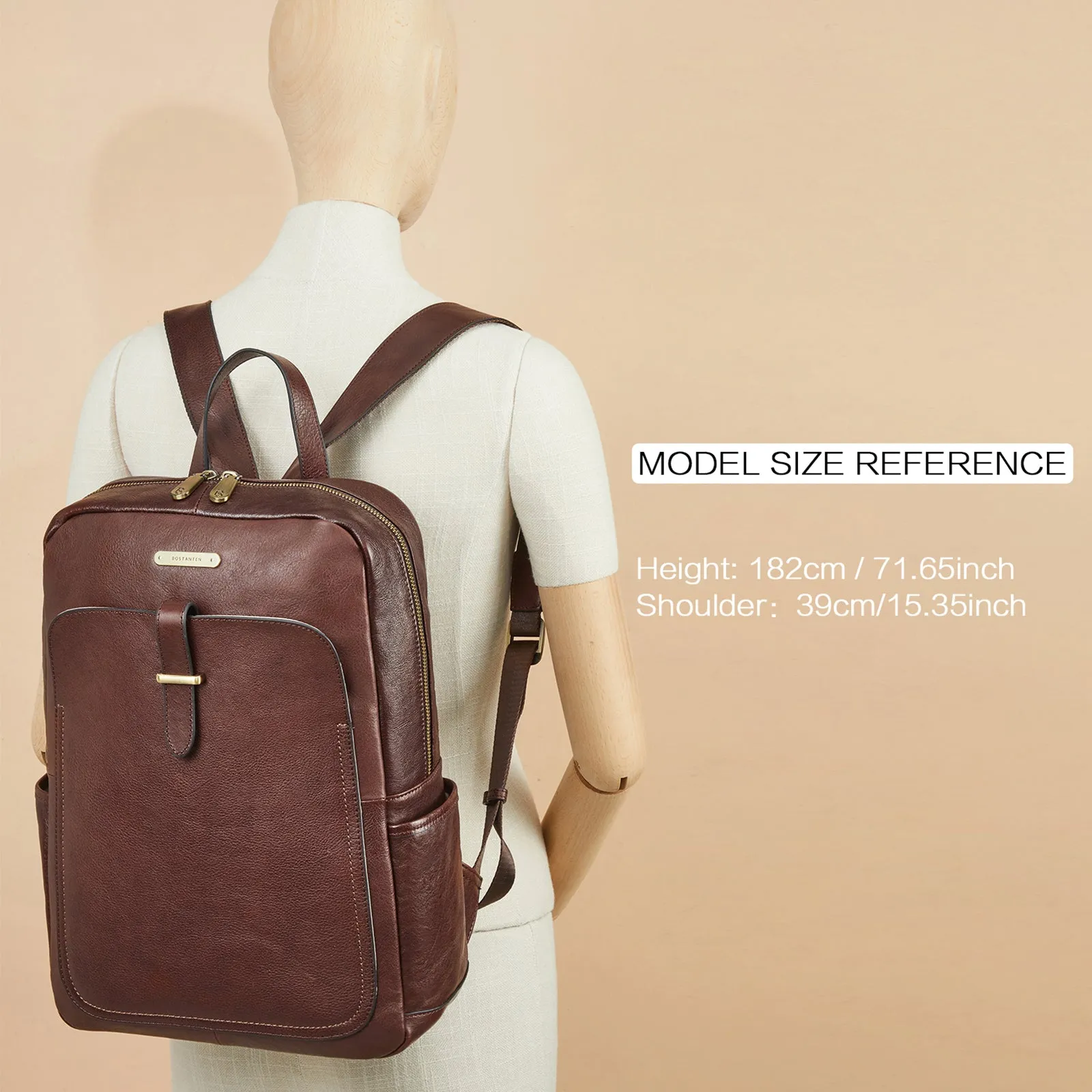 Minoru Women's Leather Business Laptop Backpack —— Full Grain