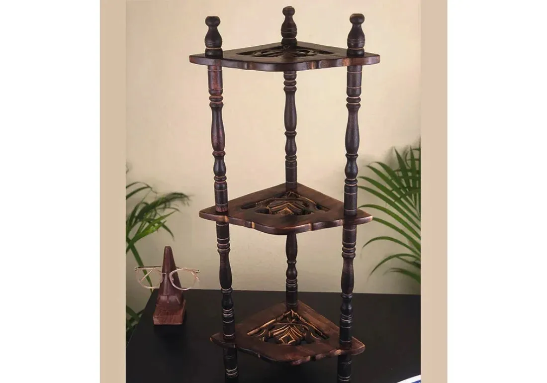 Modern Teak Wooden Hand Crafted Corner