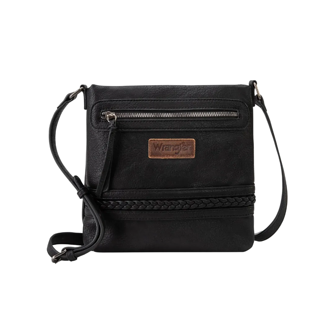 Montana West Women's Wrangler Braided Concealed Carry Black Crossbody