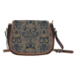 Not Quite Paisley On Light Brown Saddle Shoulder Bag