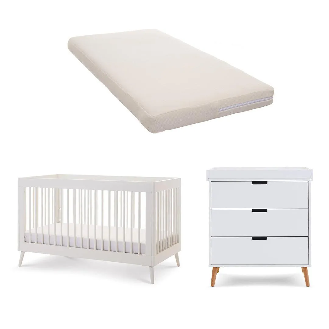 Obaby Maya 2 Piece Room Set - Nordic White