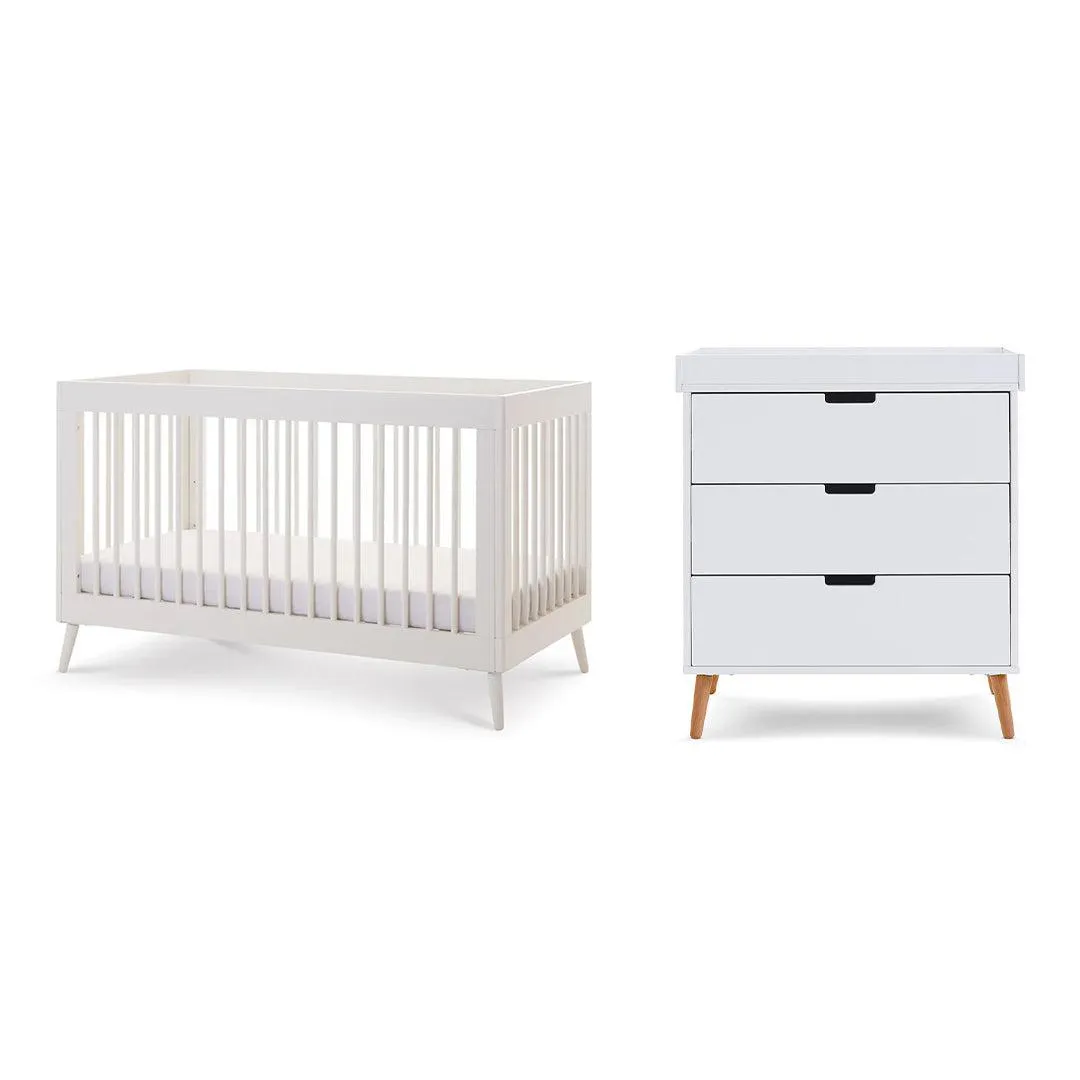 Obaby Maya 2 Piece Room Set - Nordic White