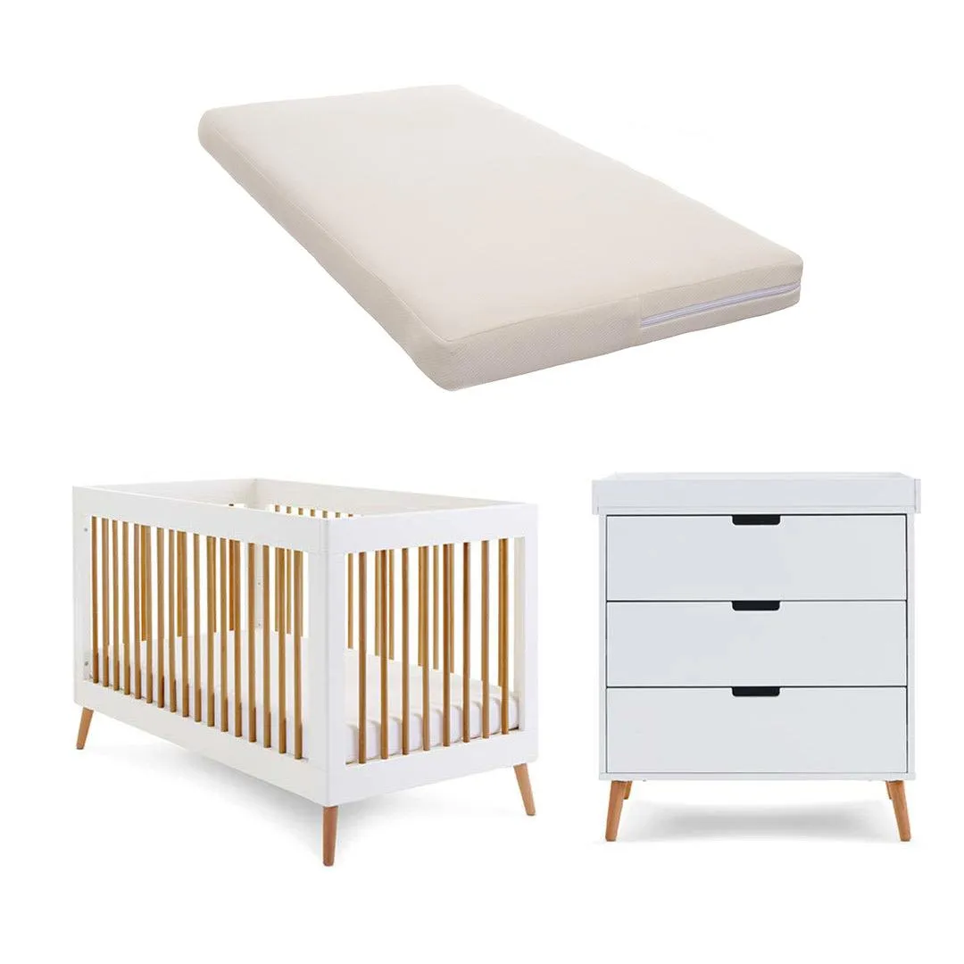 Obaby Maya 2 Piece Room Set - White   Natural