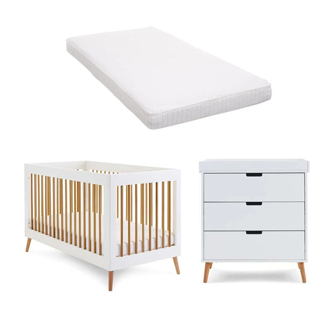 Obaby Maya 2 Piece Room Set - White   Natural