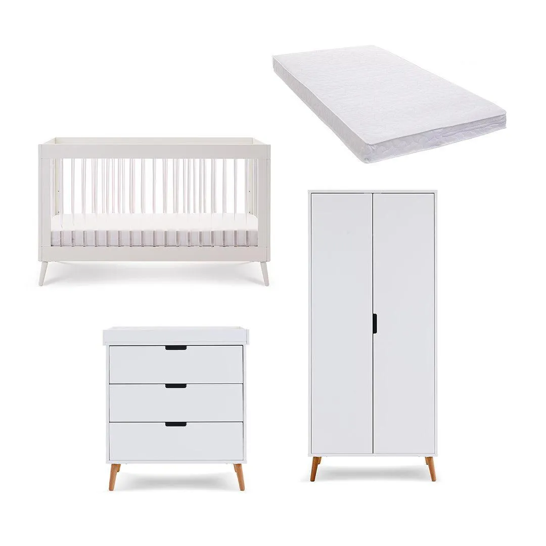 Obaby Maya 3 Piece Room Set - White   Acrylic