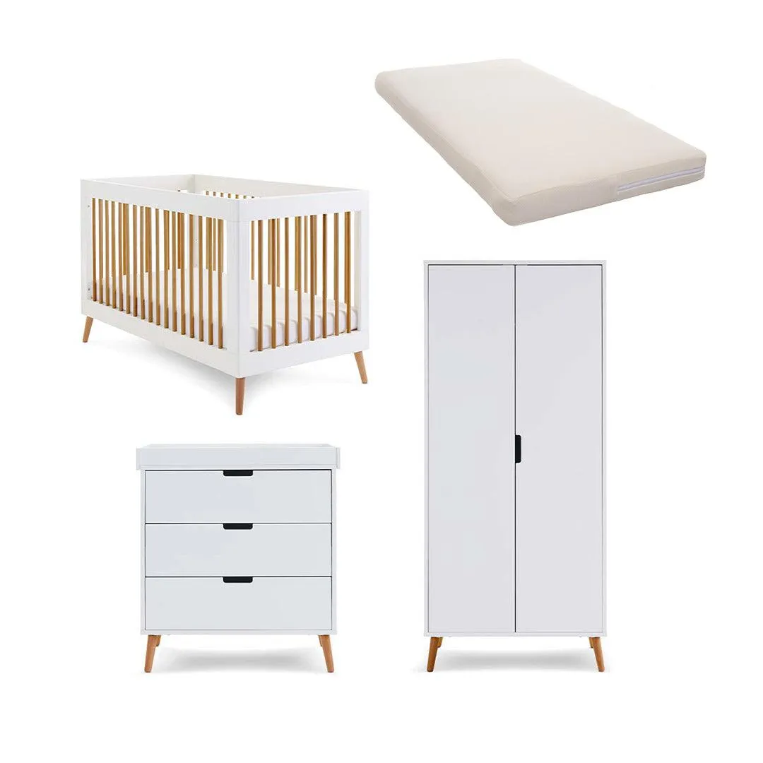 Obaby Maya 3 Piece Room Set - White   Natural