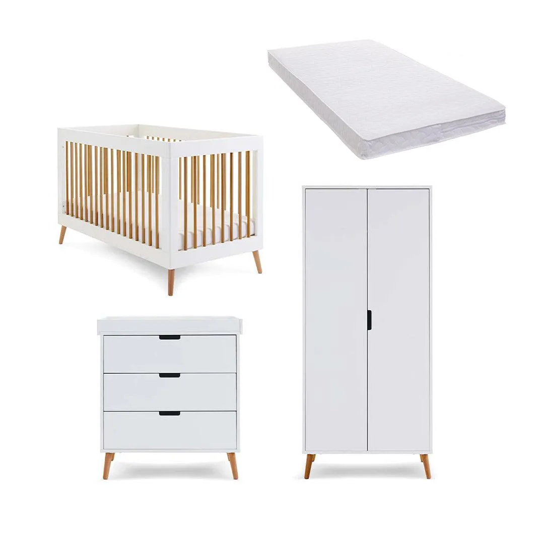 Obaby Maya 3 Piece Room Set - White   Natural