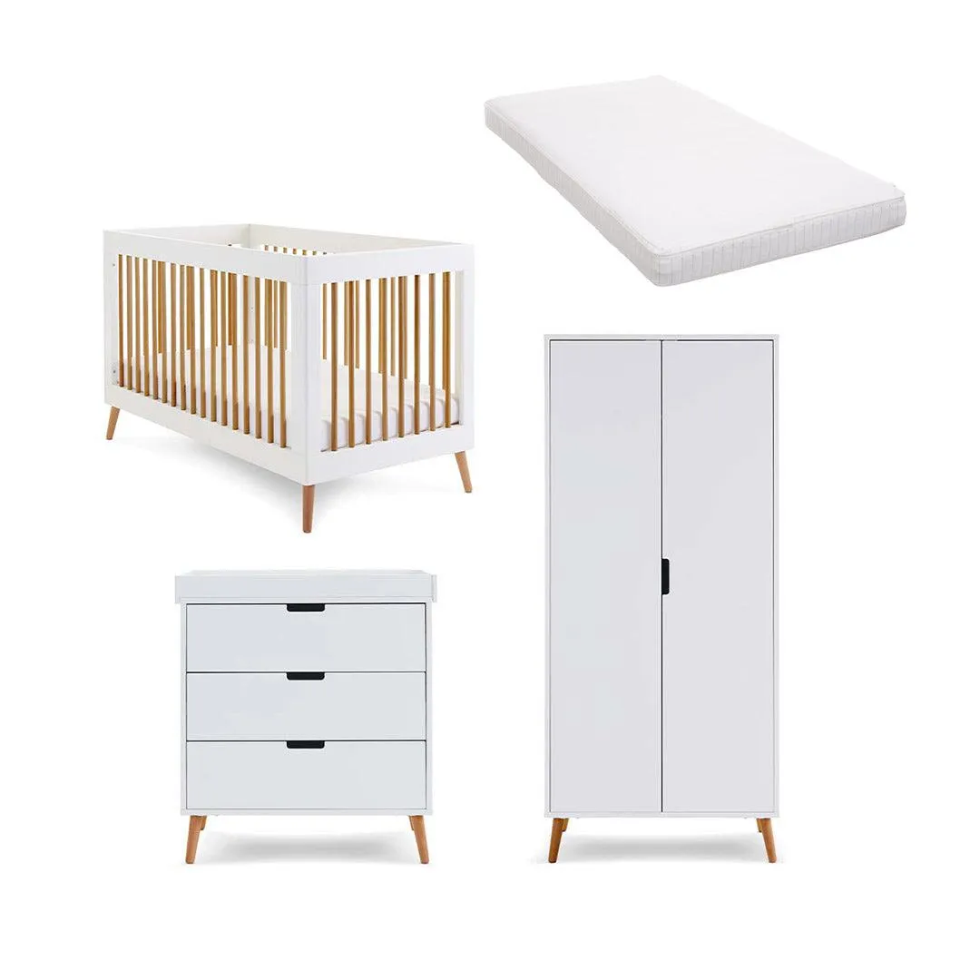 Obaby Maya 3 Piece Room Set - White   Natural