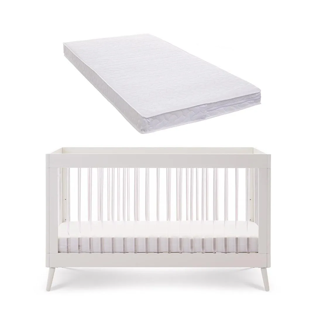 Obaby Maya Cot Bed - Scandi White   Acrylic