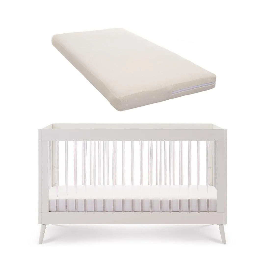 Obaby Maya Cot Bed - Scandi White   Acrylic