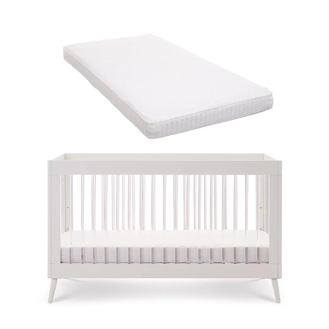 Obaby Maya Cot Bed - Scandi White   Acrylic