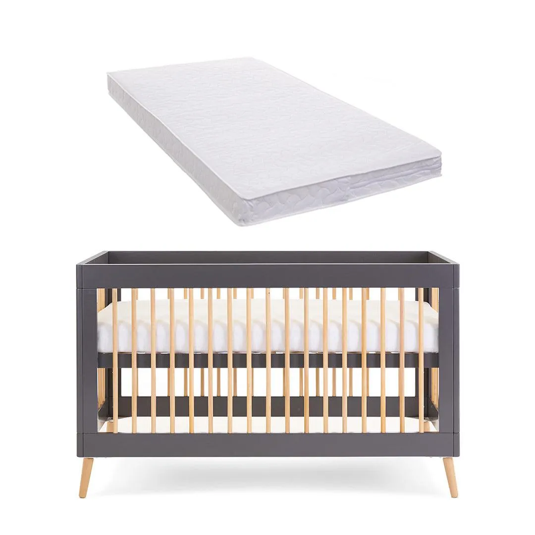 Obaby Maya Cot Bed - Slate   Natural