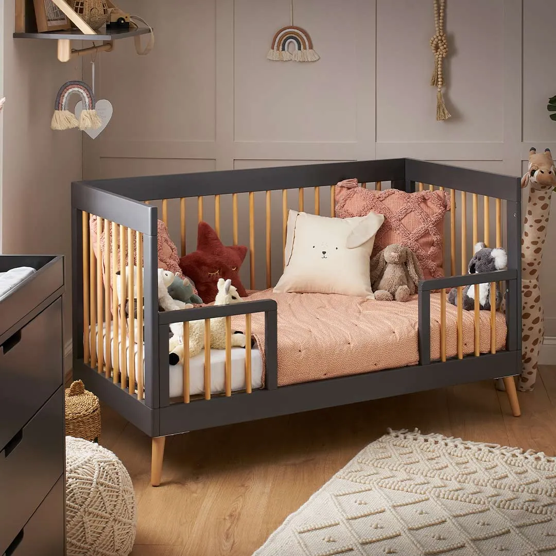 Obaby Maya Cot Bed - Slate   Natural