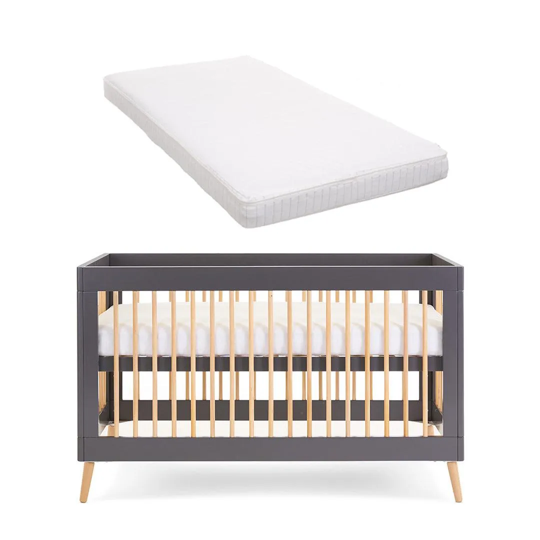 Obaby Maya Cot Bed - Slate   Natural