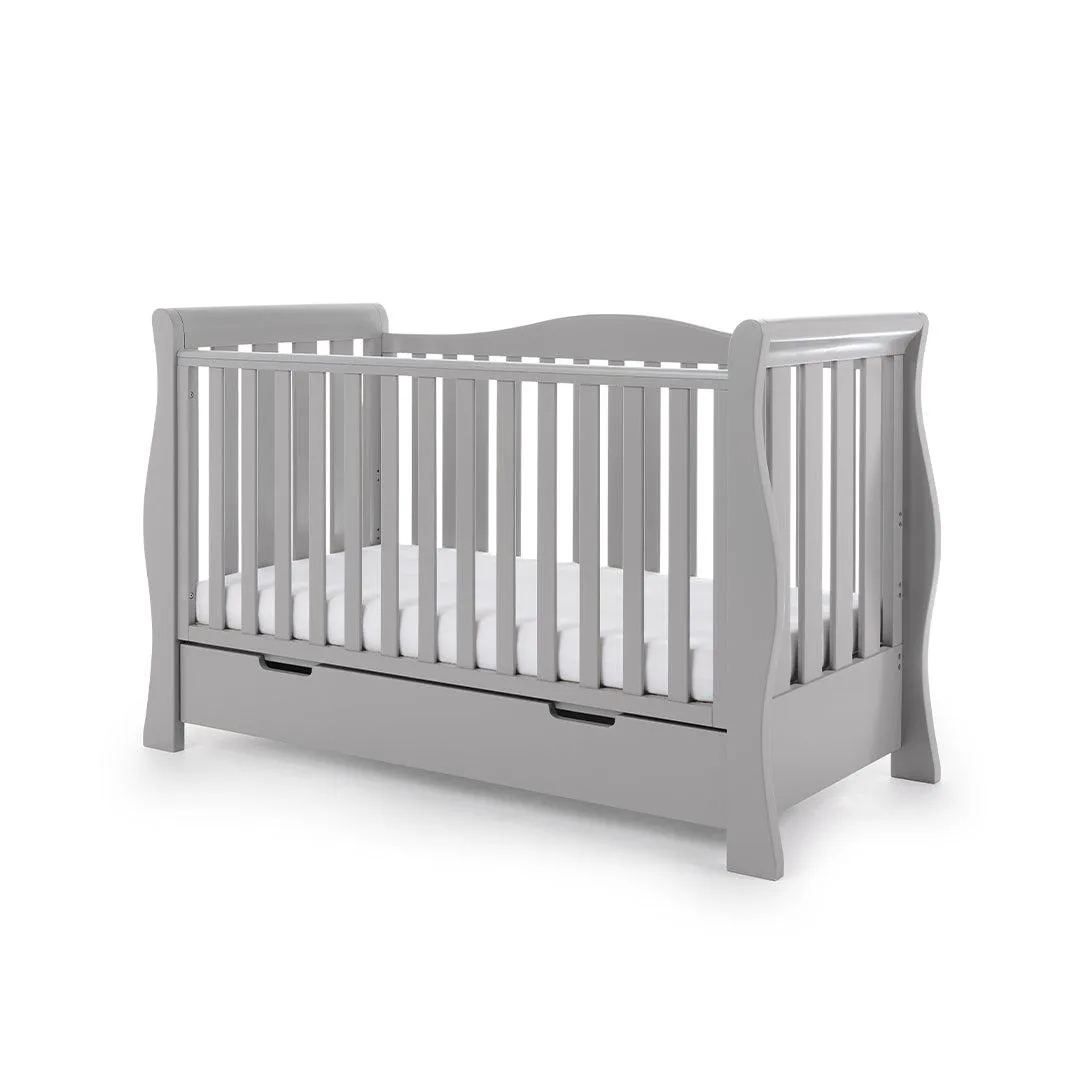 Obaby Stamford Luxe Cot Bed - Warm Grey