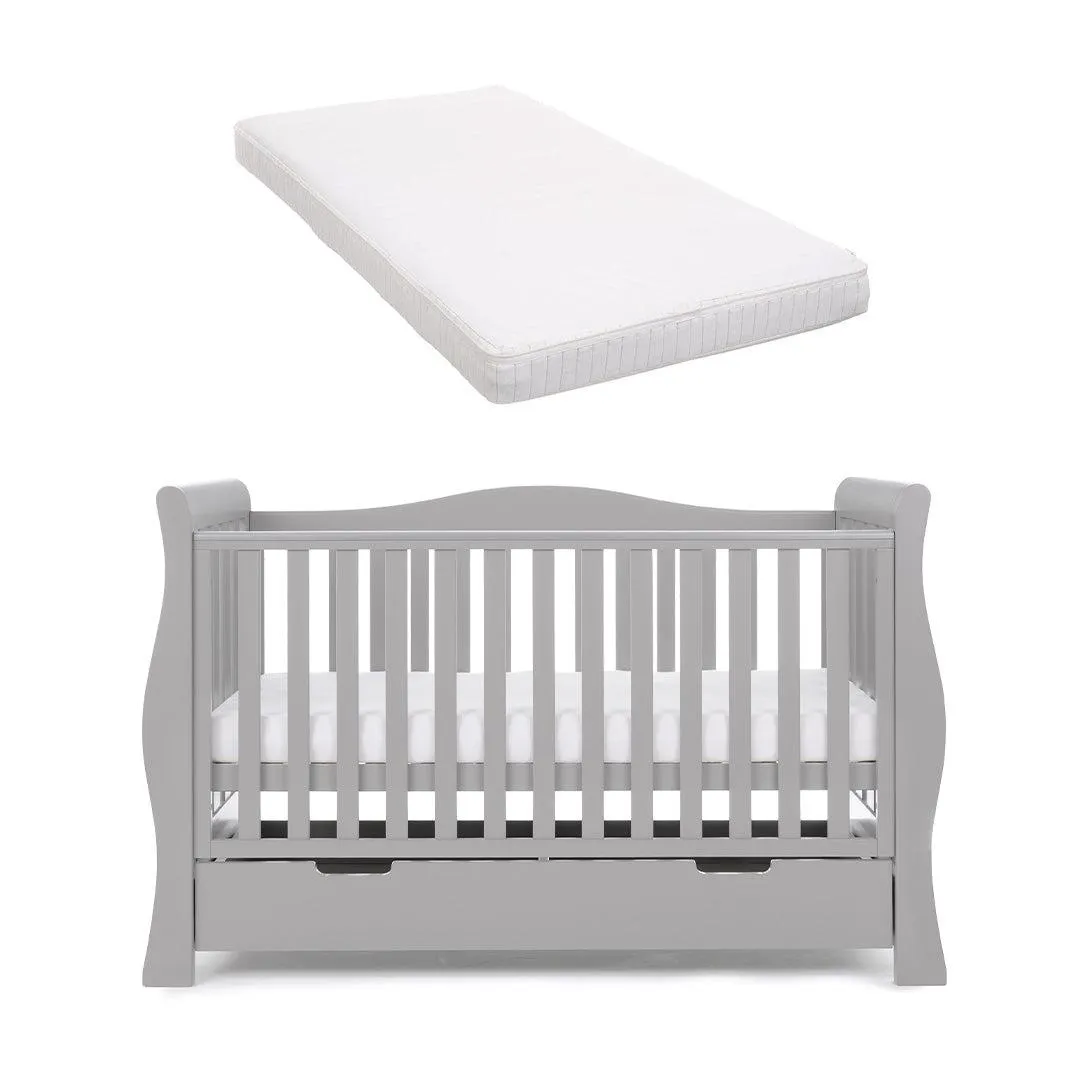 Obaby Stamford Luxe Cot Bed - Warm Grey