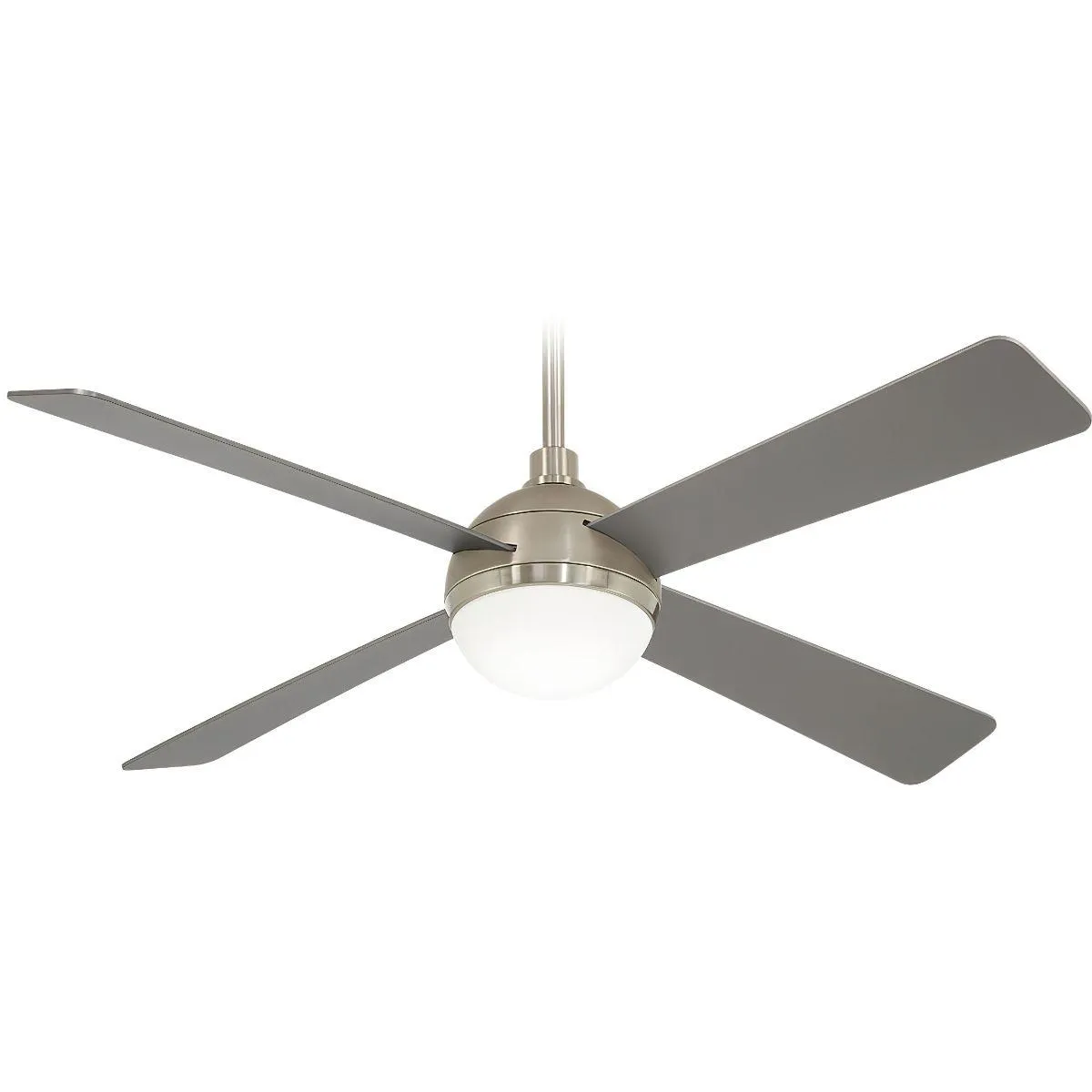 Orb LED 54" Steel and Nickel Ceiling Fan with Remote