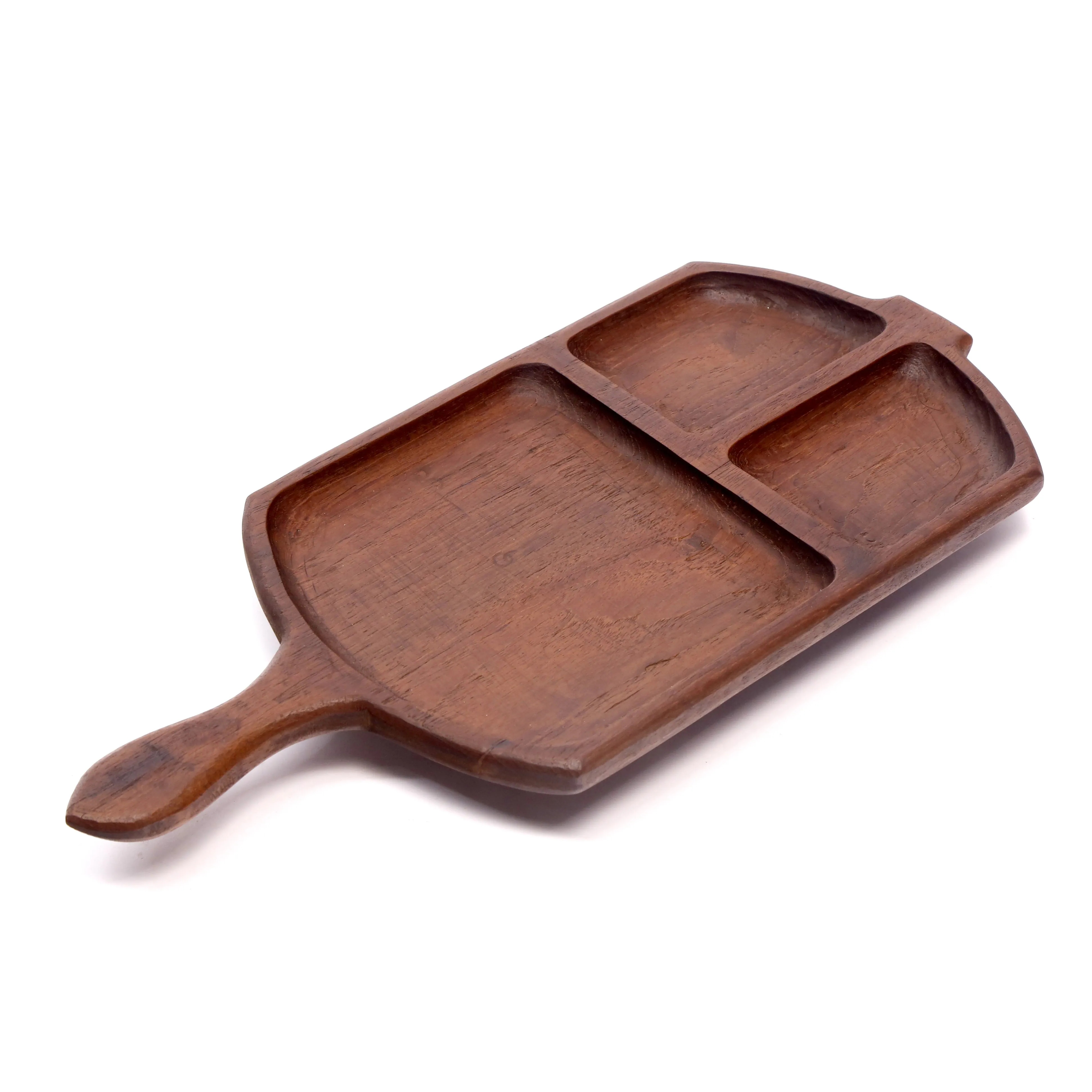 Pan Shaped Wooden Tray