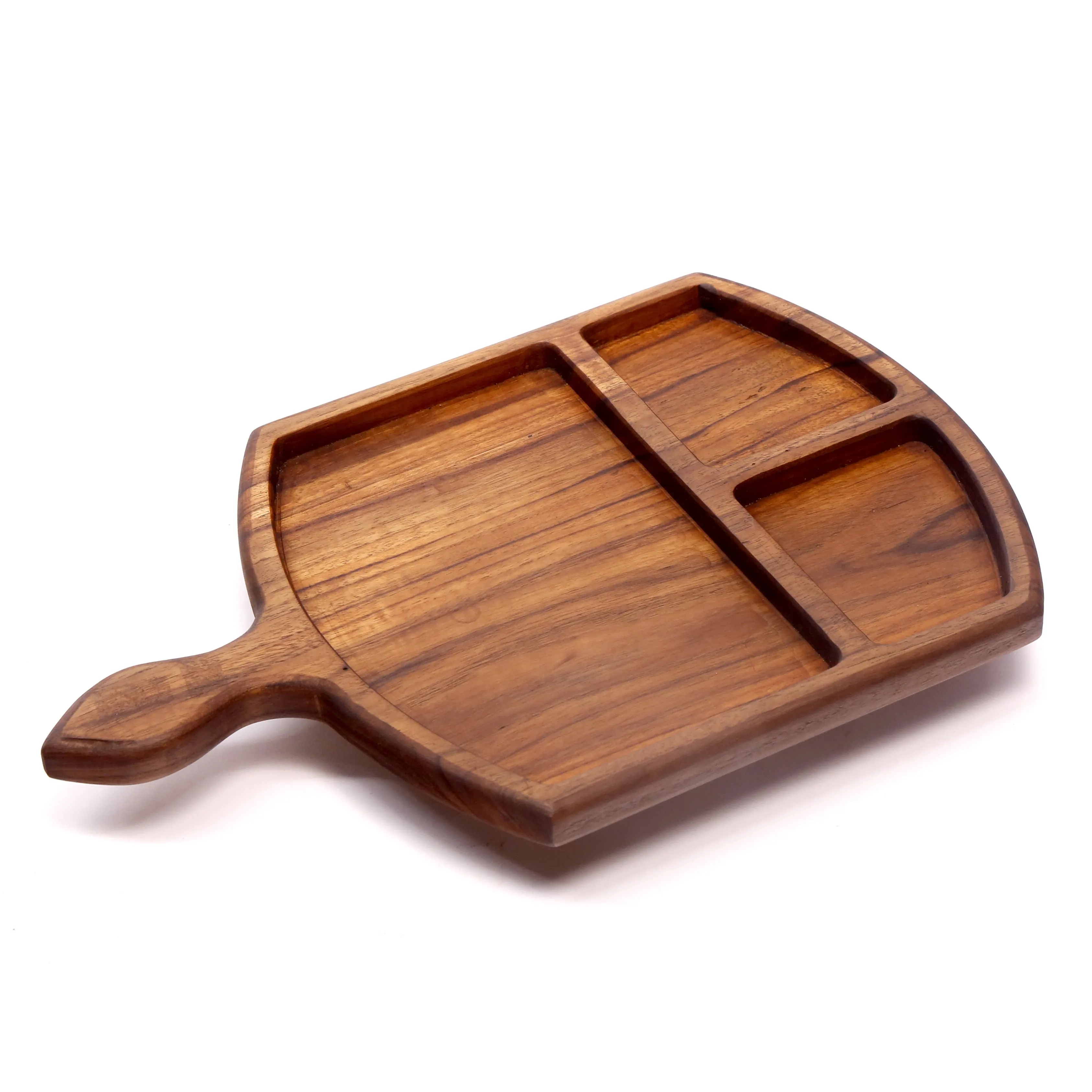 Pan Shaped Wooden Tray