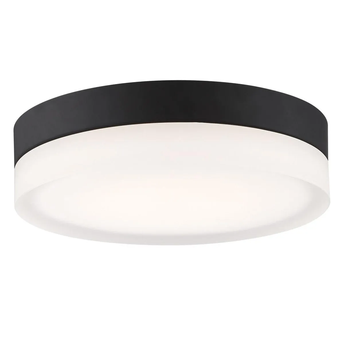 PI 9 Inch LED Flush Mount Light Selectable CCT 120V Matte Black Finish