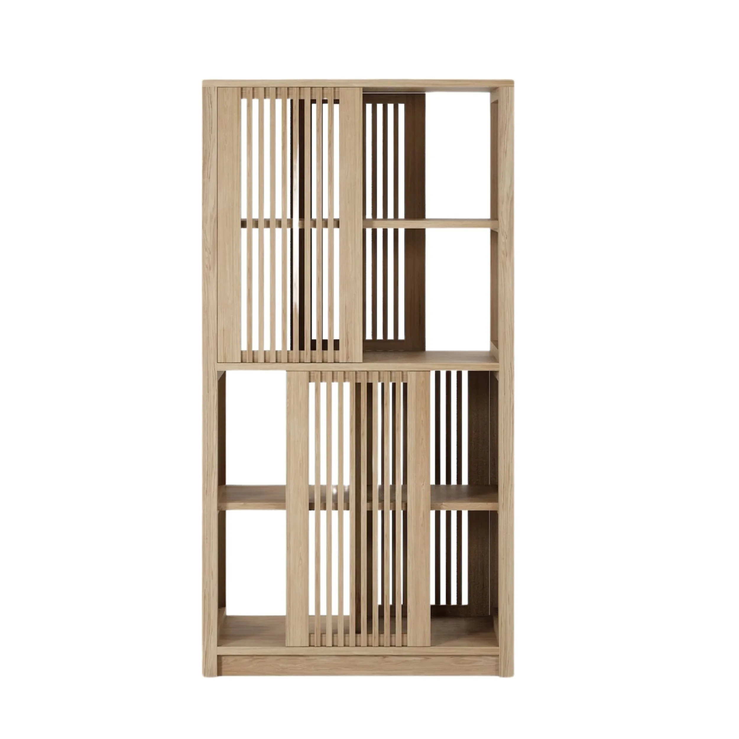 Ray Open Tall Cabinet - Oak