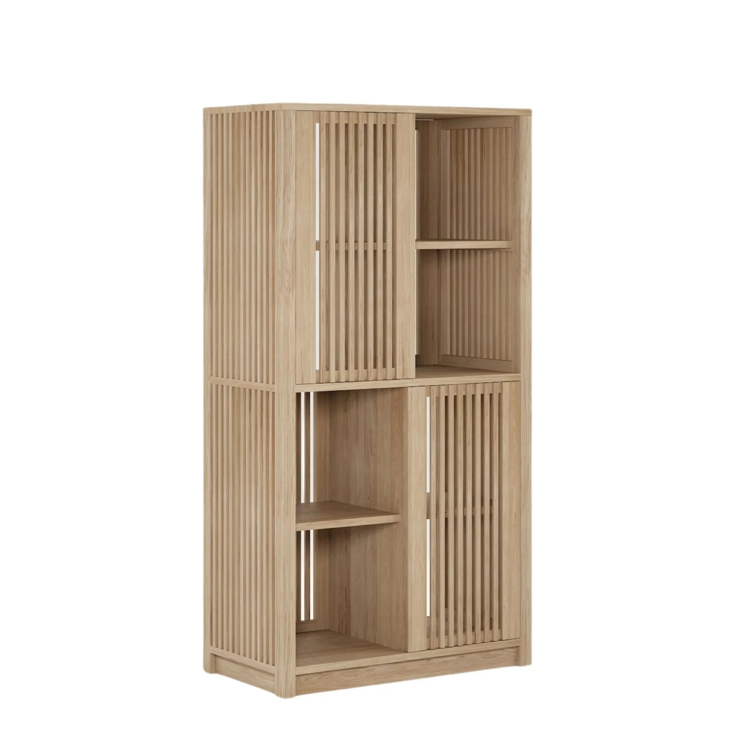 Ray Open Tall Cabinet - Oak