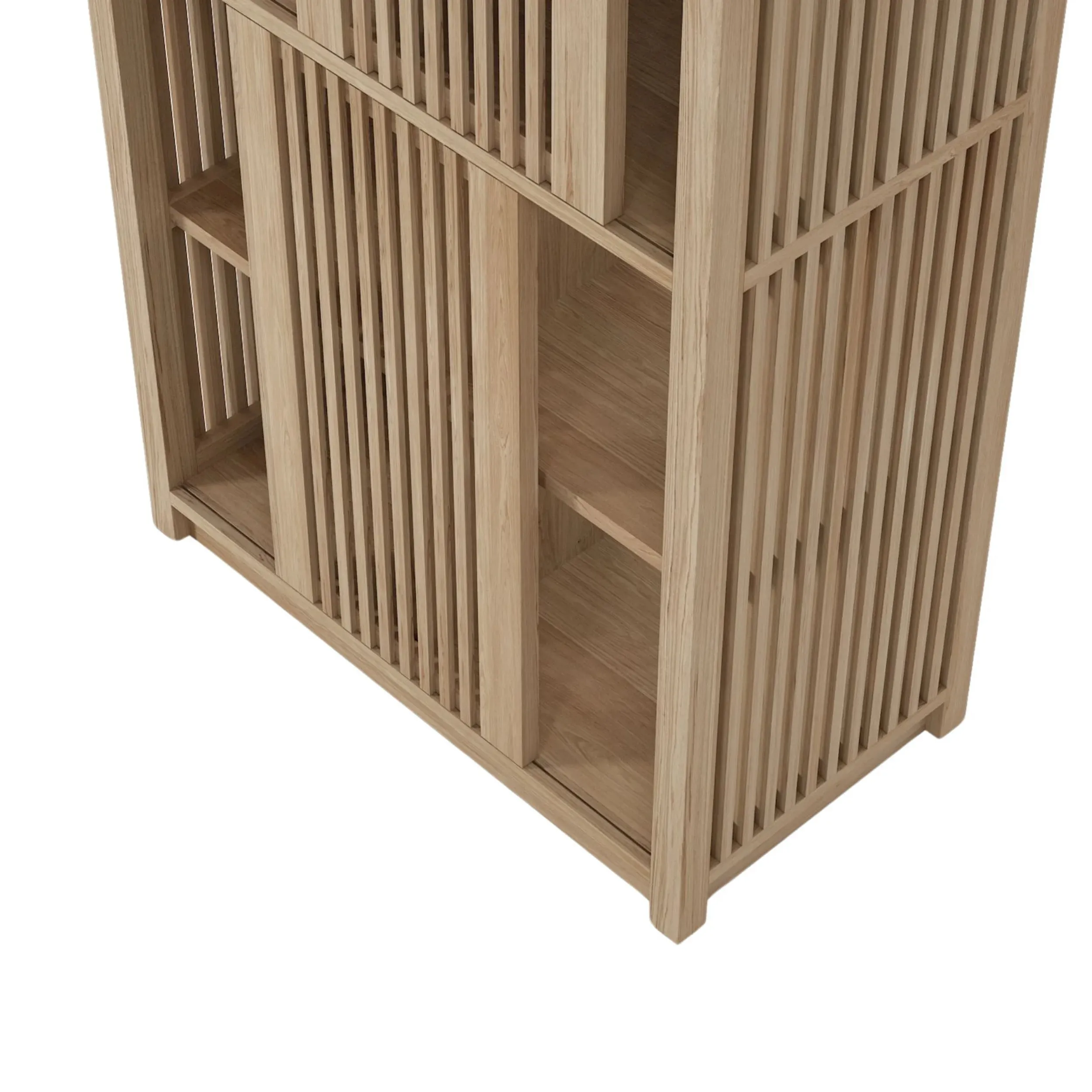 Ray Open Tall Cabinet - Oak