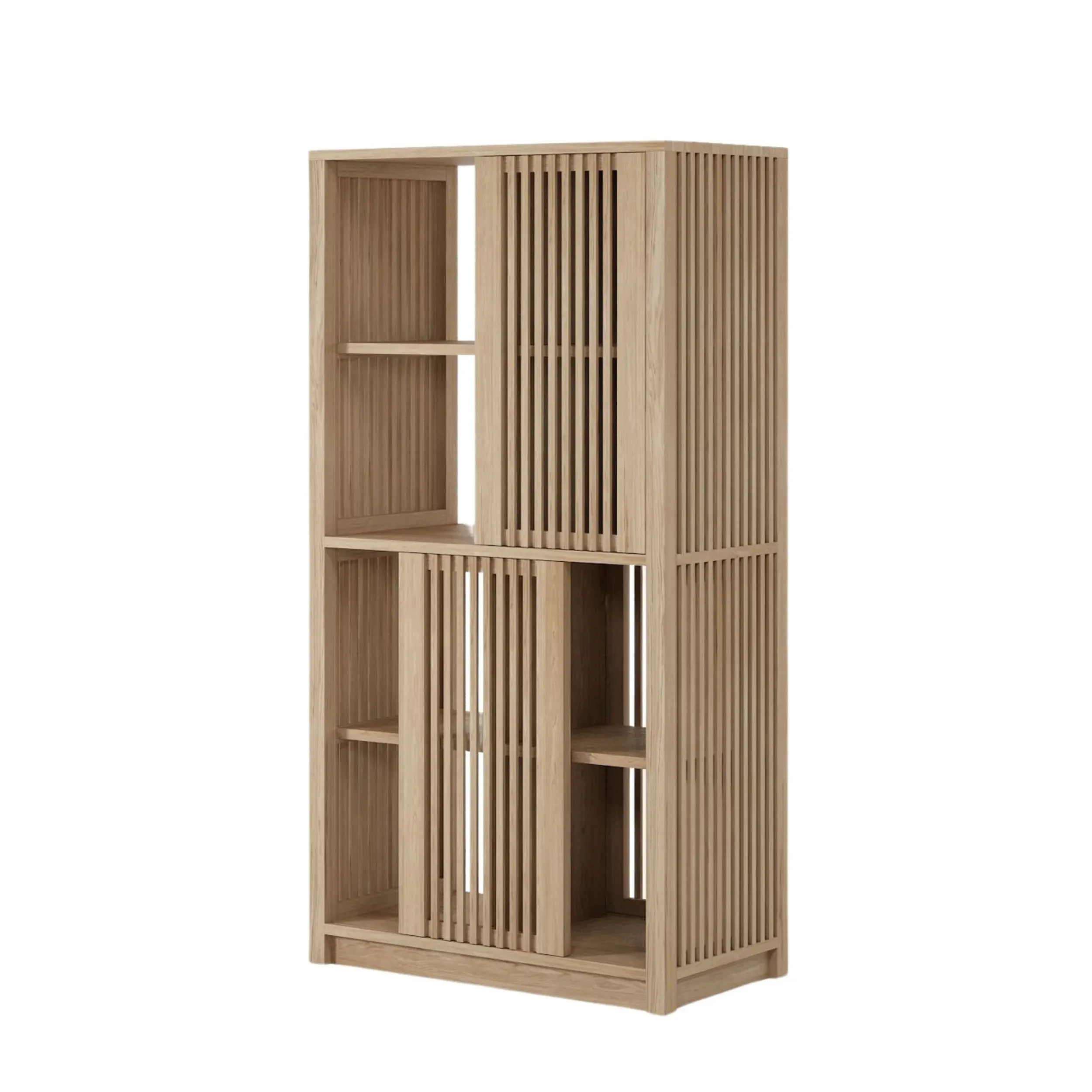 Ray Open Tall Cabinet - Oak