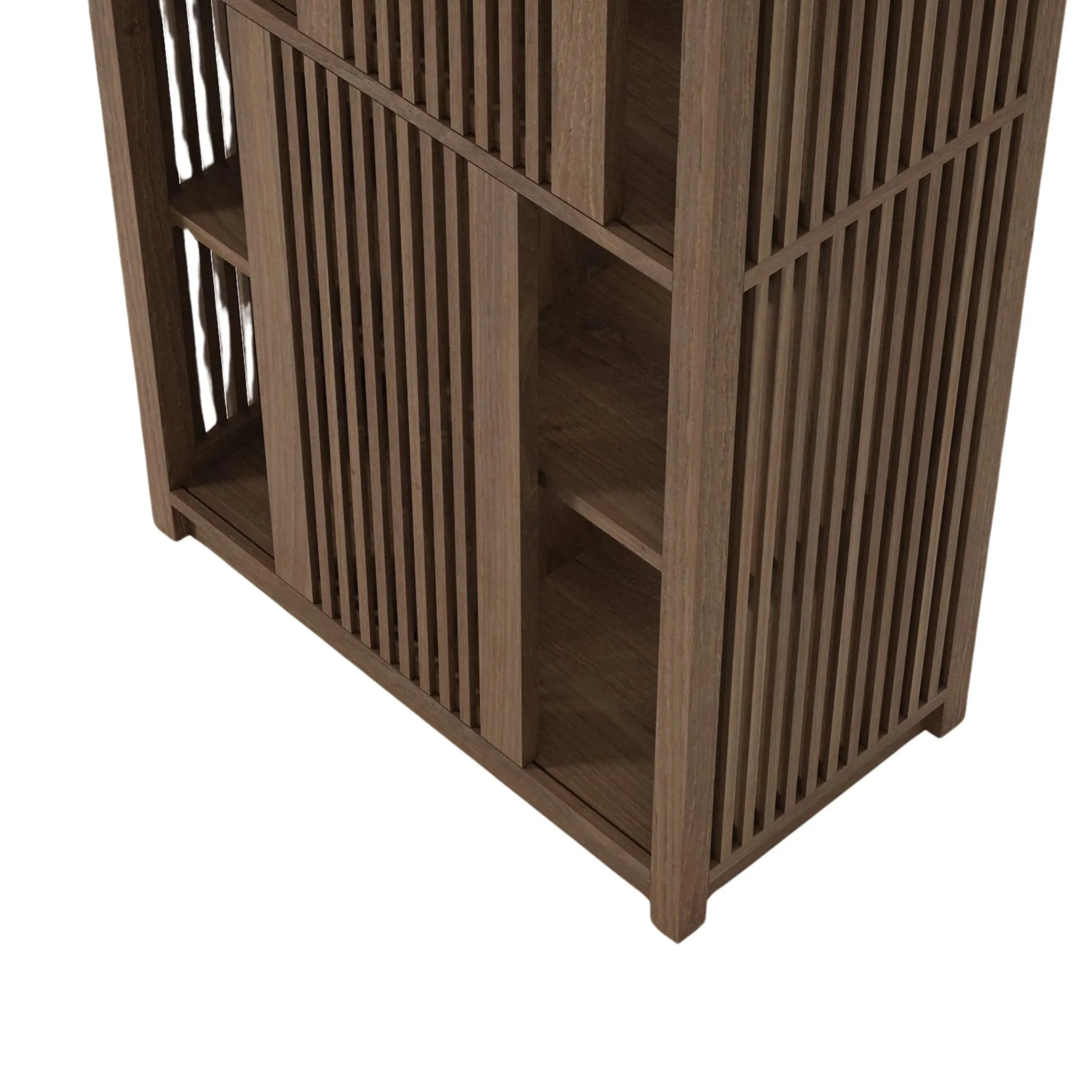 Ray Open Tall Cabinet - Teak