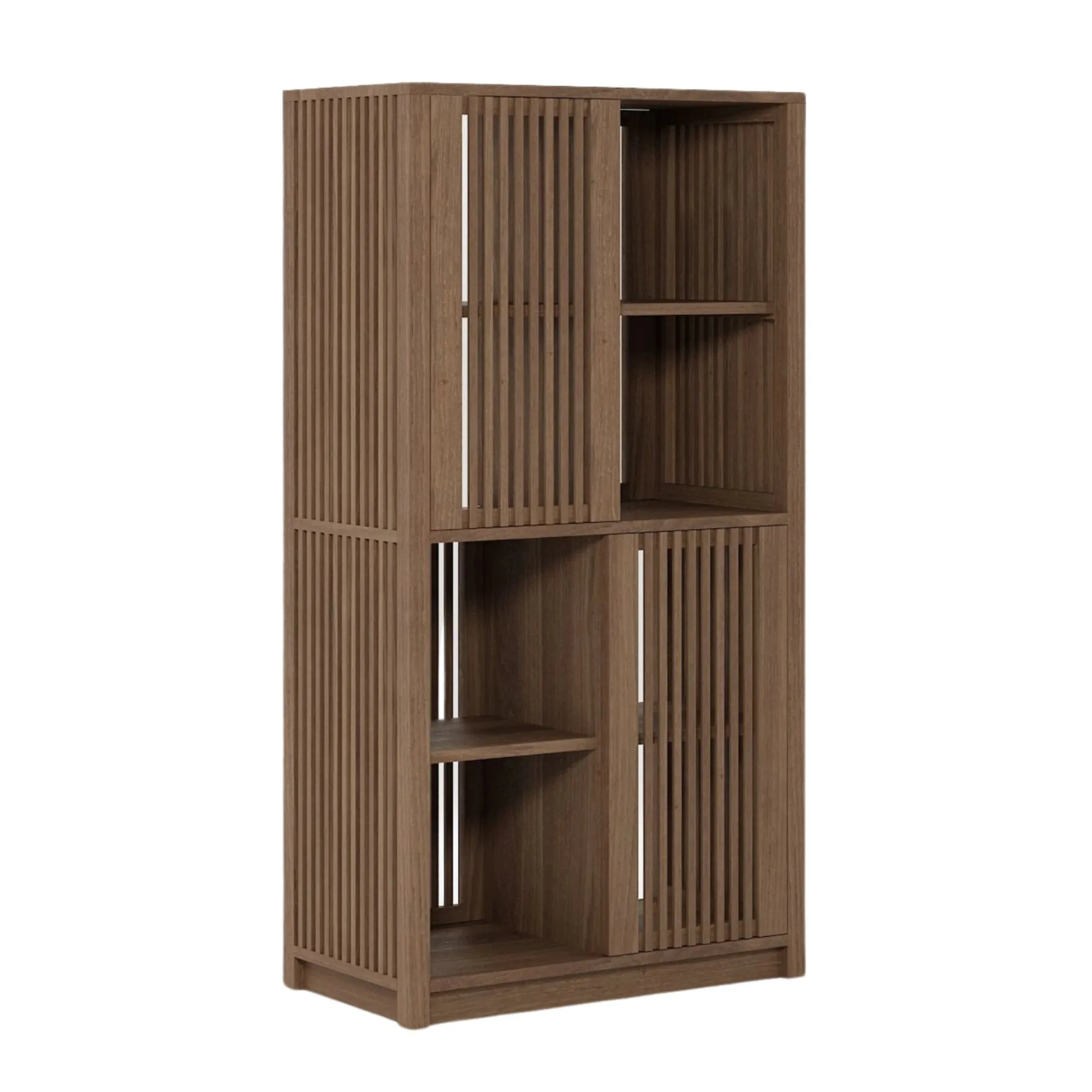 Ray Open Tall Cabinet - Teak