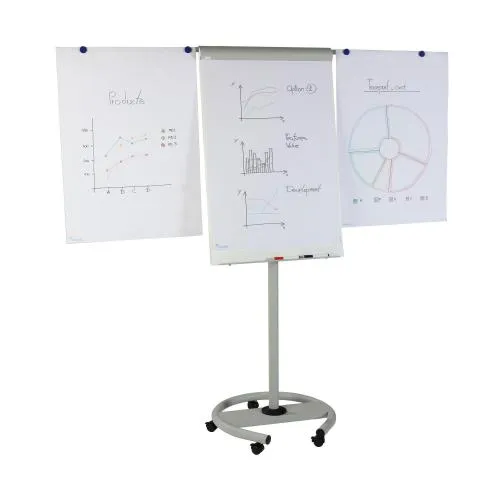 Rocada Mobile Magnetic Flipchartwith Height Adjustable & With 2 Arms Model - 617