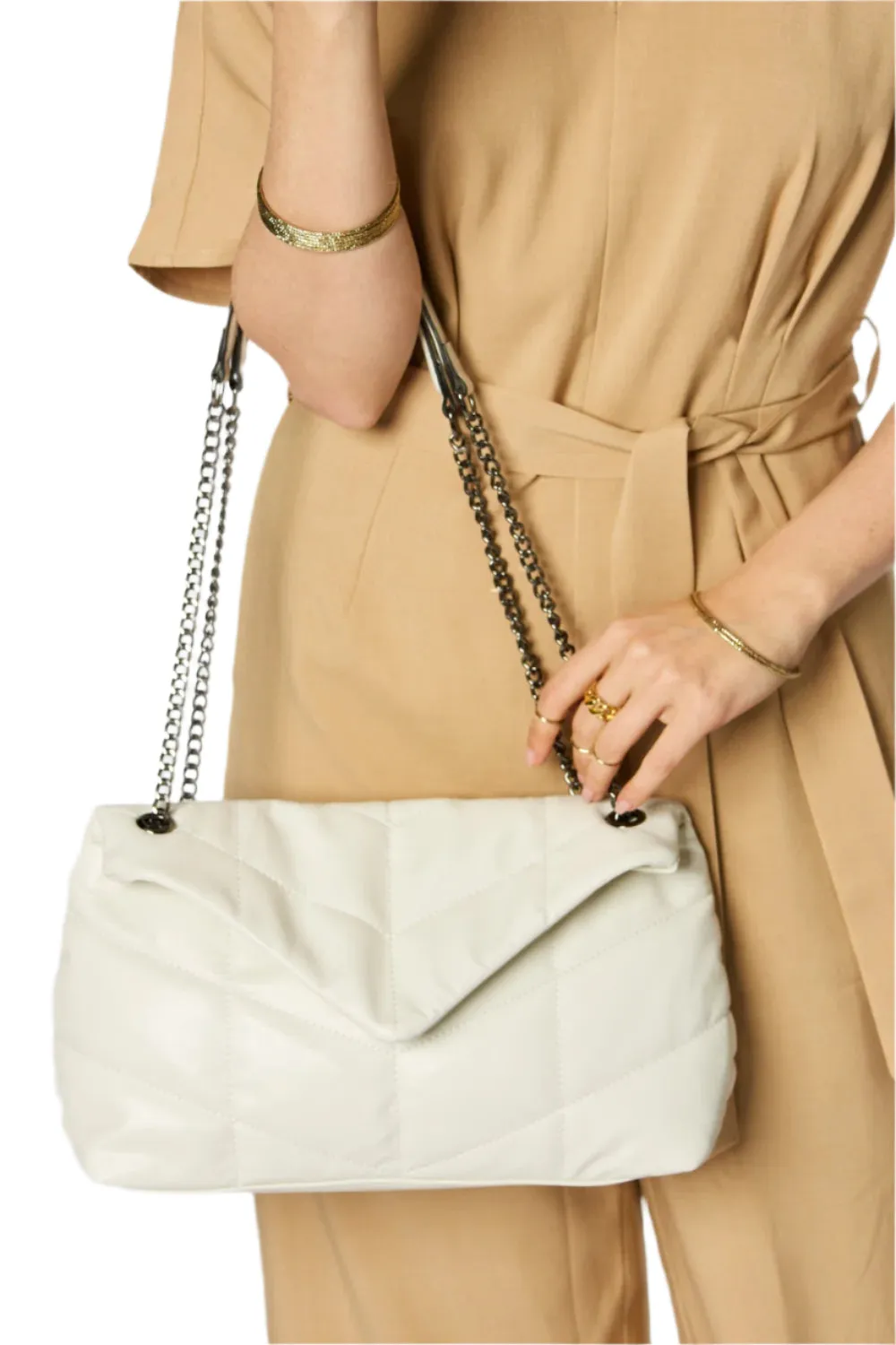 SHOMICO PU Leather Chain Handbag