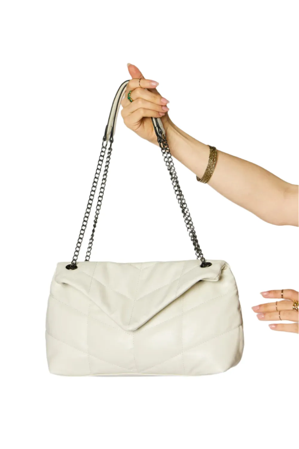 SHOMICO PU Leather Chain Handbag