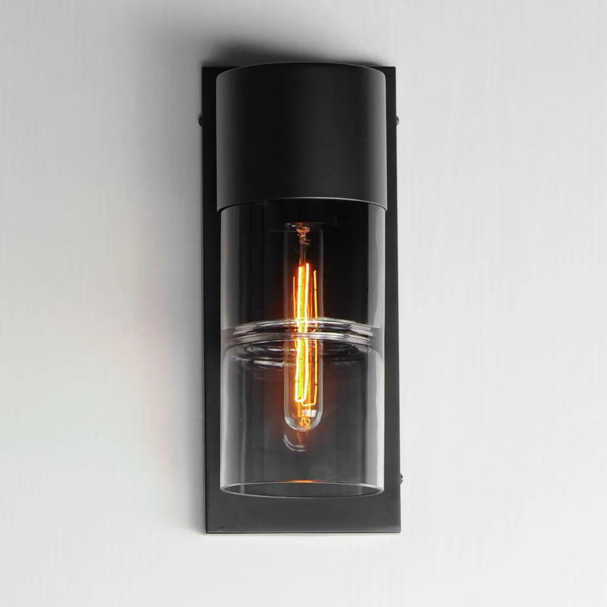 Smokestack 14 in. LED Outdoor Wall Sconce Black Finish