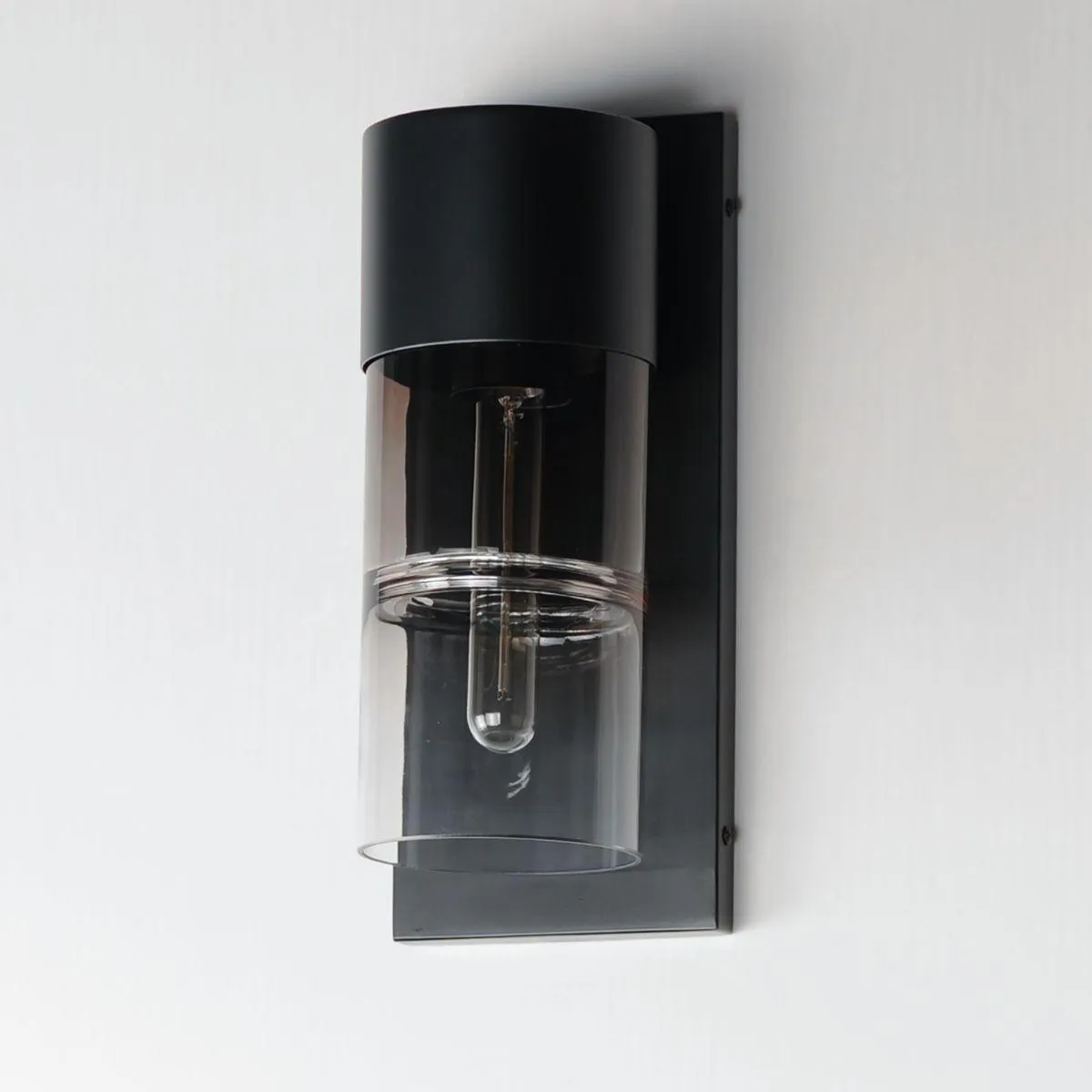 Smokestack 14 in. LED Outdoor Wall Sconce Black Finish