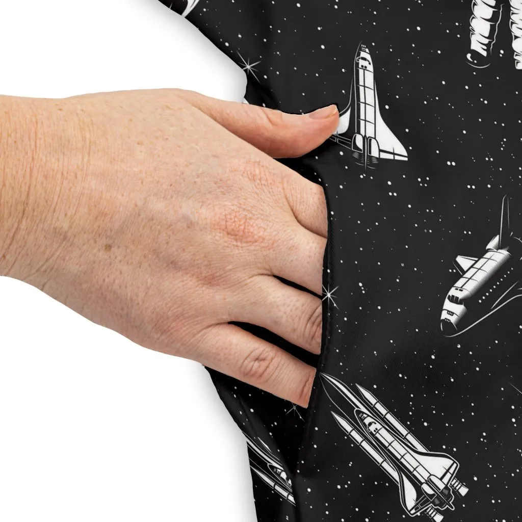 Space Mission Black Outer Space Dress