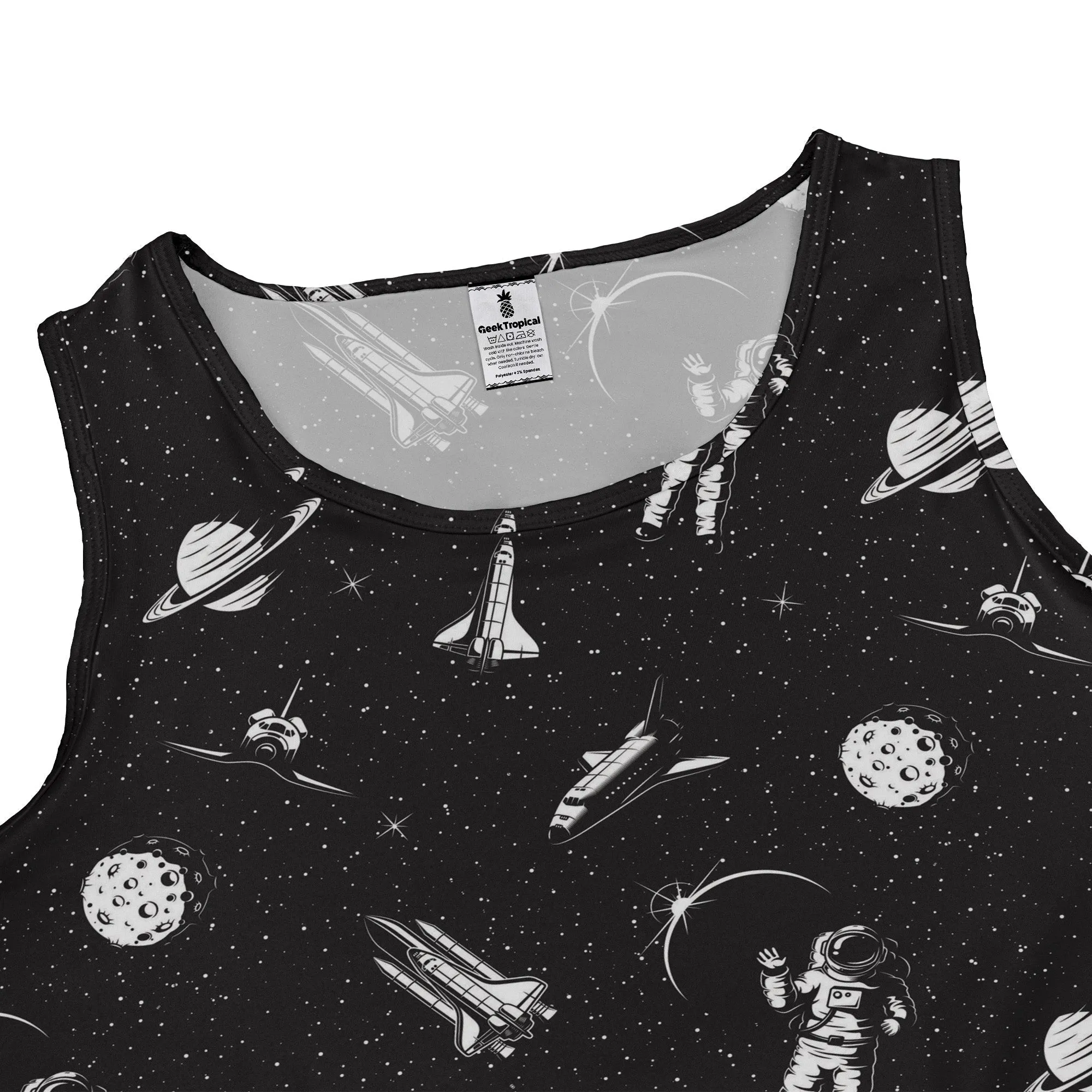 Space Mission Black Outer Space Dress