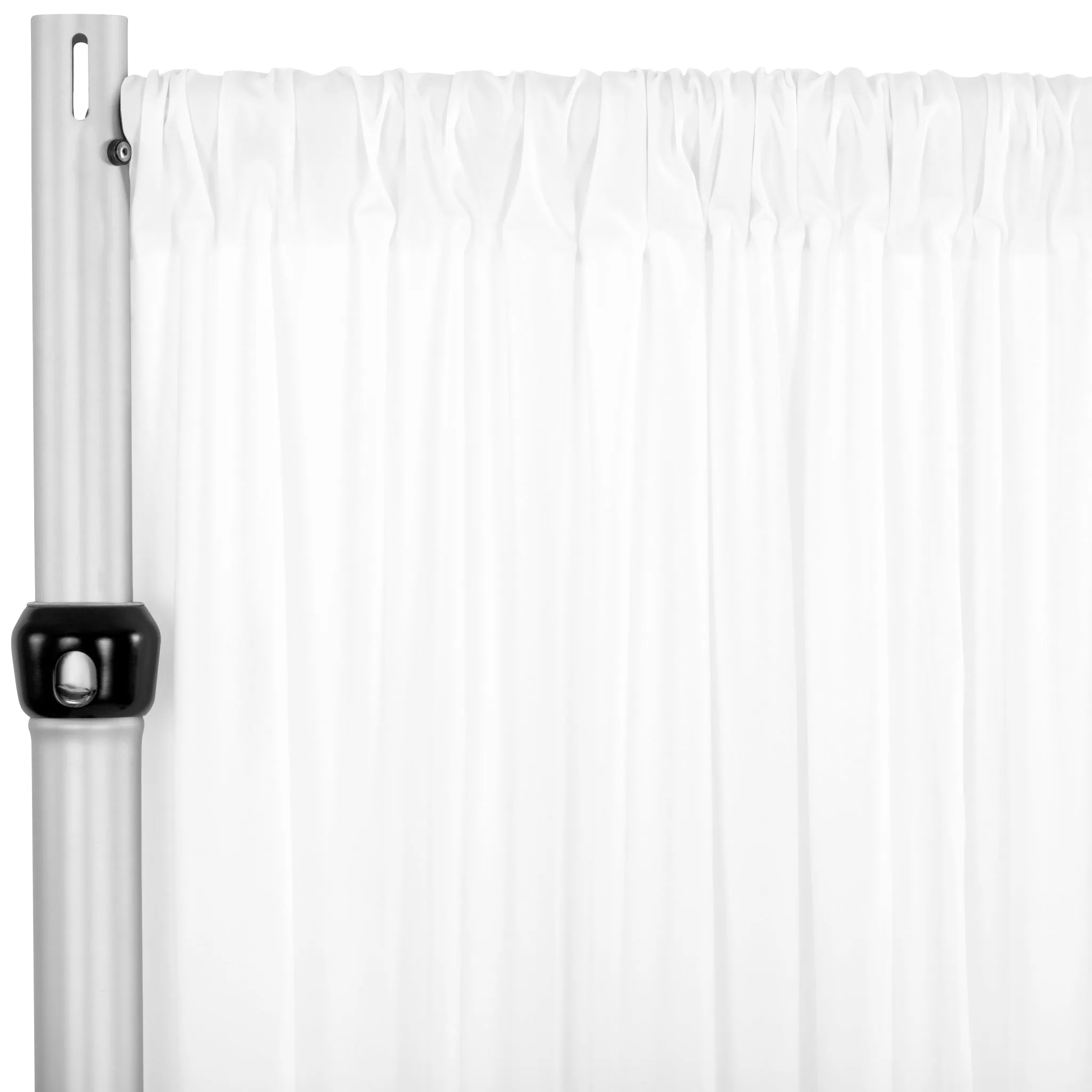 Spandex 4-way Stretch Drape Curtain 10ft H x 60" W - White