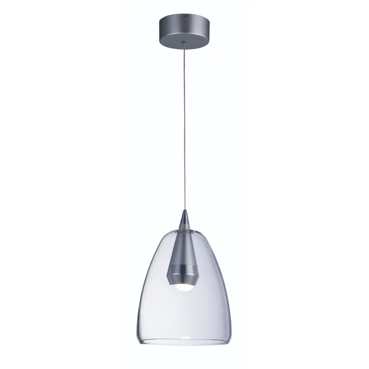 Sven 8 in. LED Pendant Light Silver finish