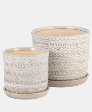 Tribal Planter Beige